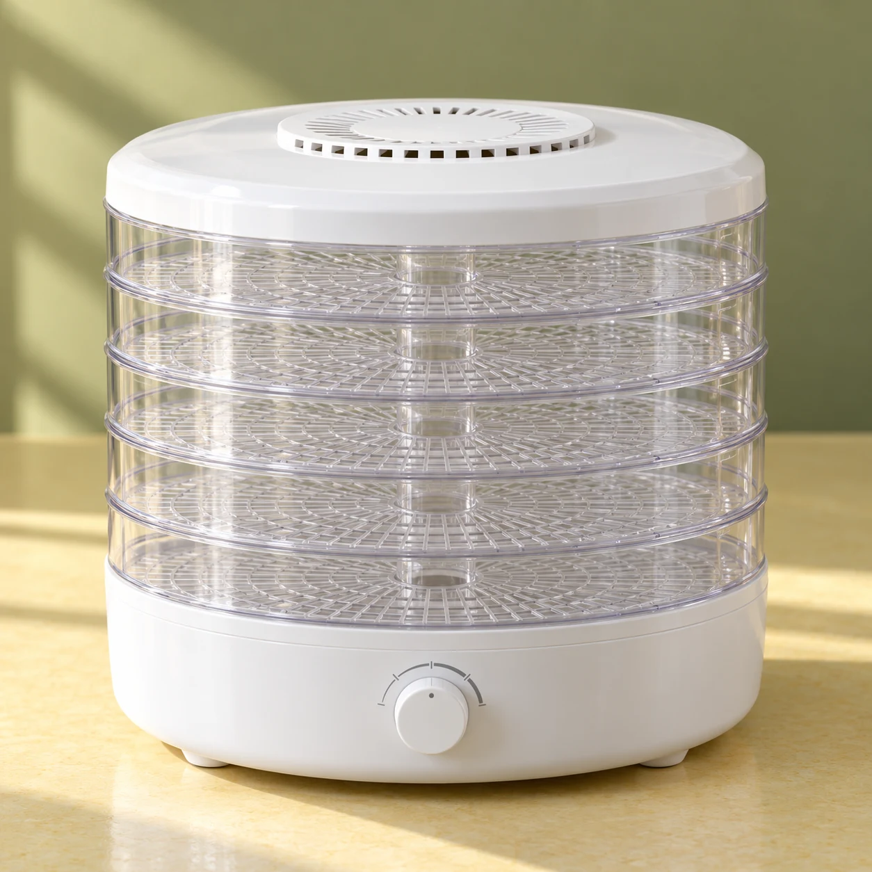 Round five-tray dehydrator